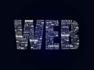 web design keywords combined to spell web